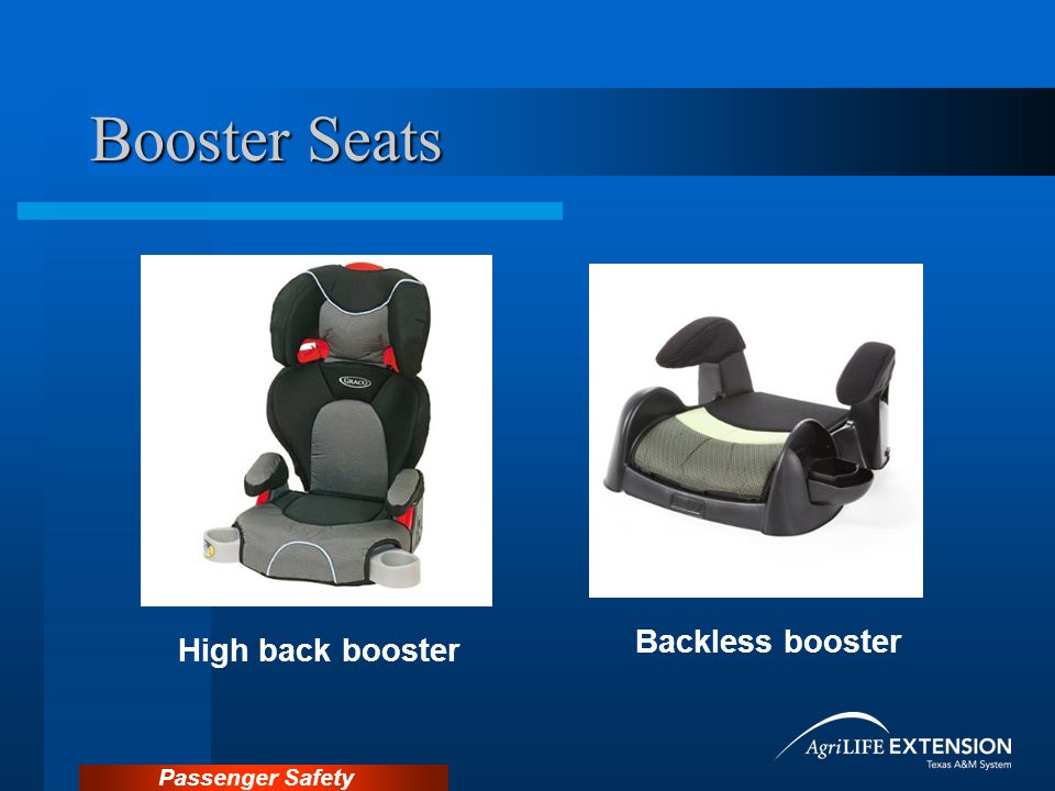 Passenger Safety Booster Seats High back booster Backless booster