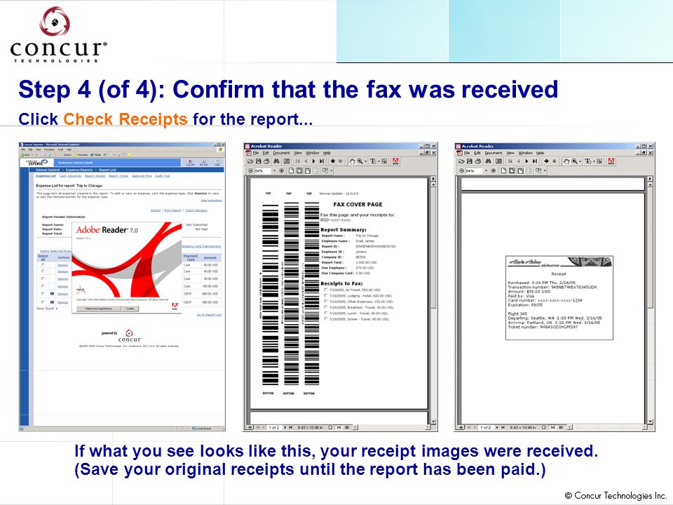 how to fax your receipts concur expense service agenda overview of