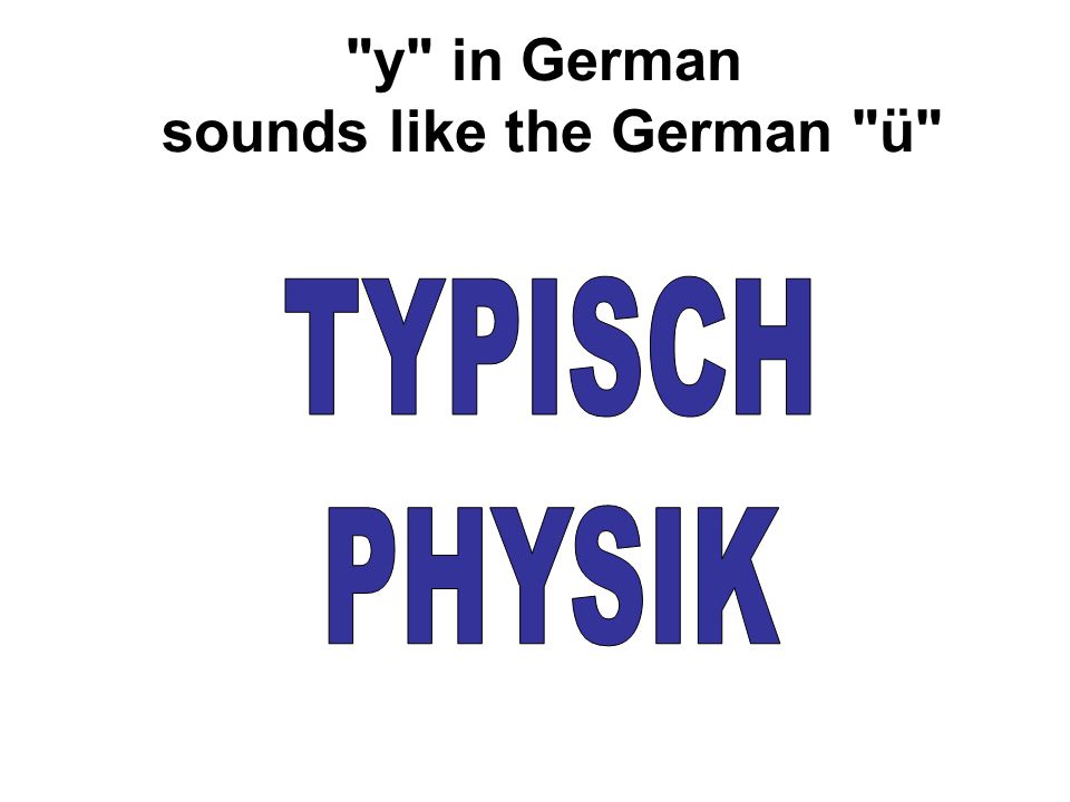German Sounds