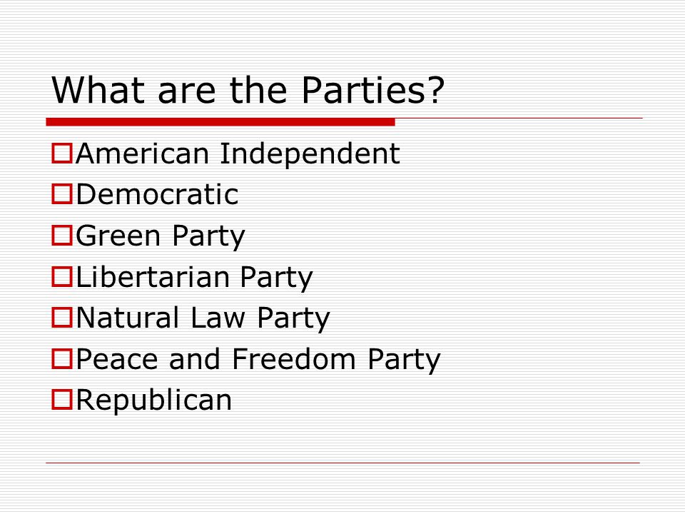 What are the Parties.