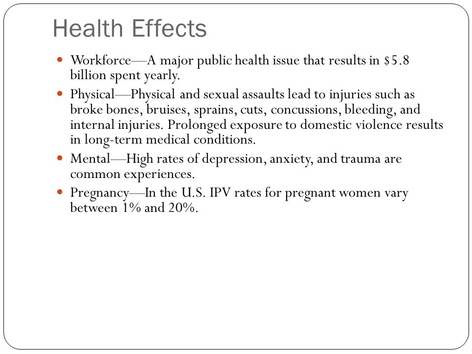 Health Effects Workforce—A major public health issue that results in $5.8 billion spent yearly.