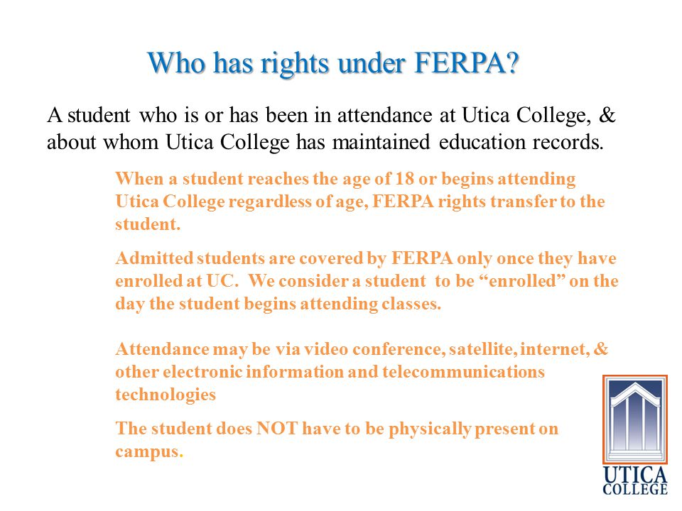 Who has rights under FERPA.