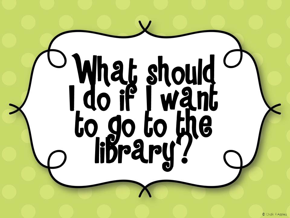 What should I do if I want to go to the library © Chalk & Apples