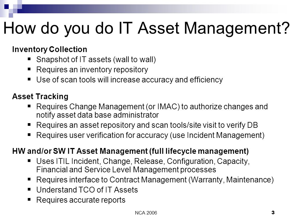 Where is IT Asset Management in ITIL? Nicole Conboy, NCA IT Service & Asset  Management Consultant. - ppt download
