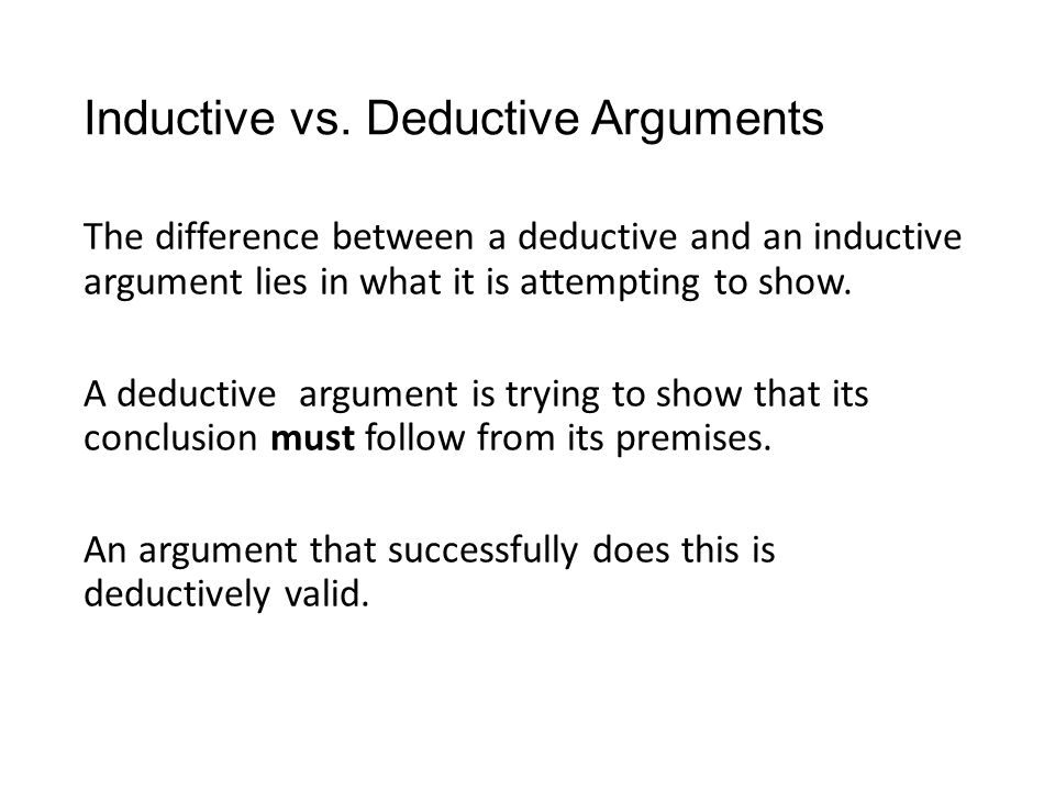 difference between inductive and deductive arguments