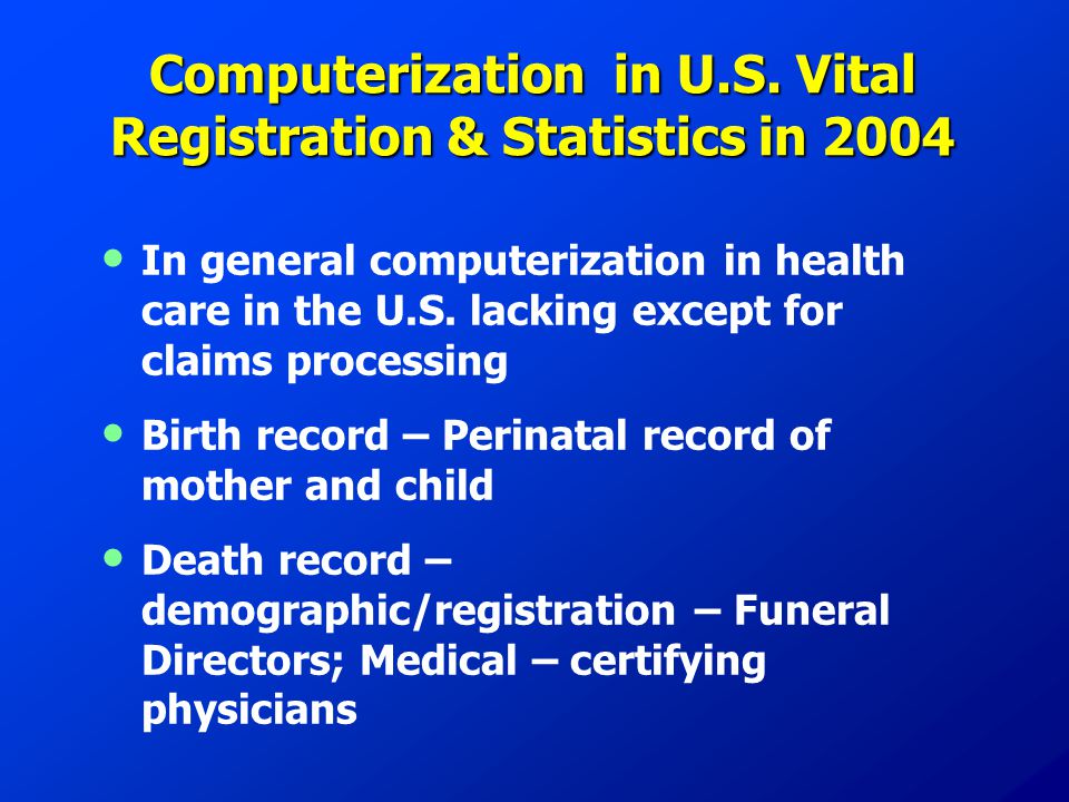 Computerization in U.S.