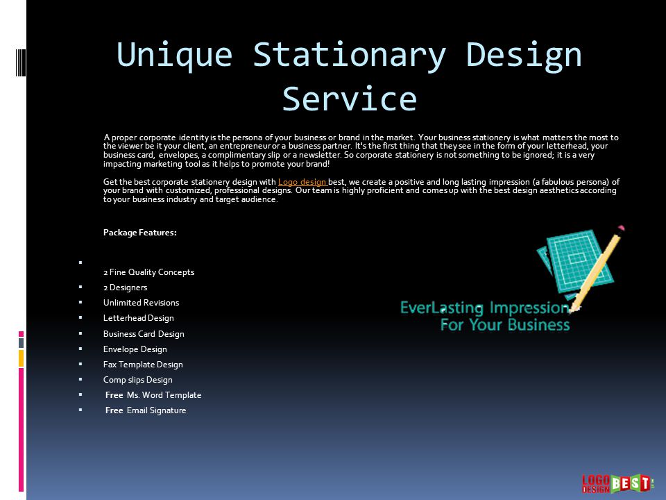 Unique Stationary Design Service A proper corporate identity is the persona of your business or brand in the market.