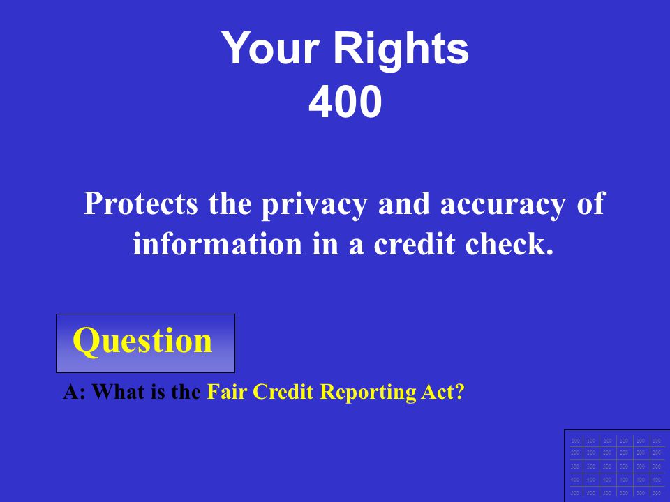 Question A: What is the Fair Credit Billing Act.