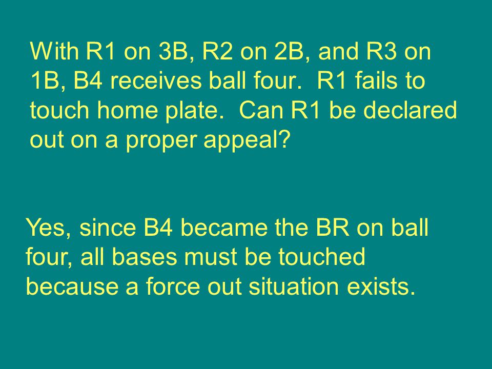 Yes, since B4 became the BR on ball four, all bases must be touched because a force out situation exists.