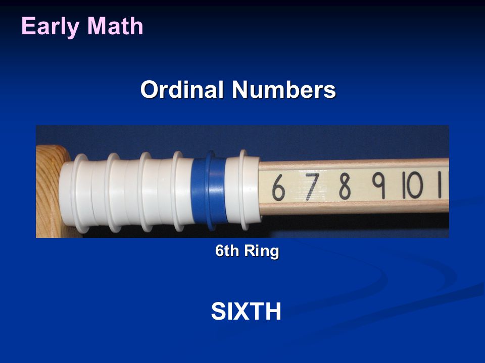 Early Math Ordinal Numbers SIXTH 6th Ring
