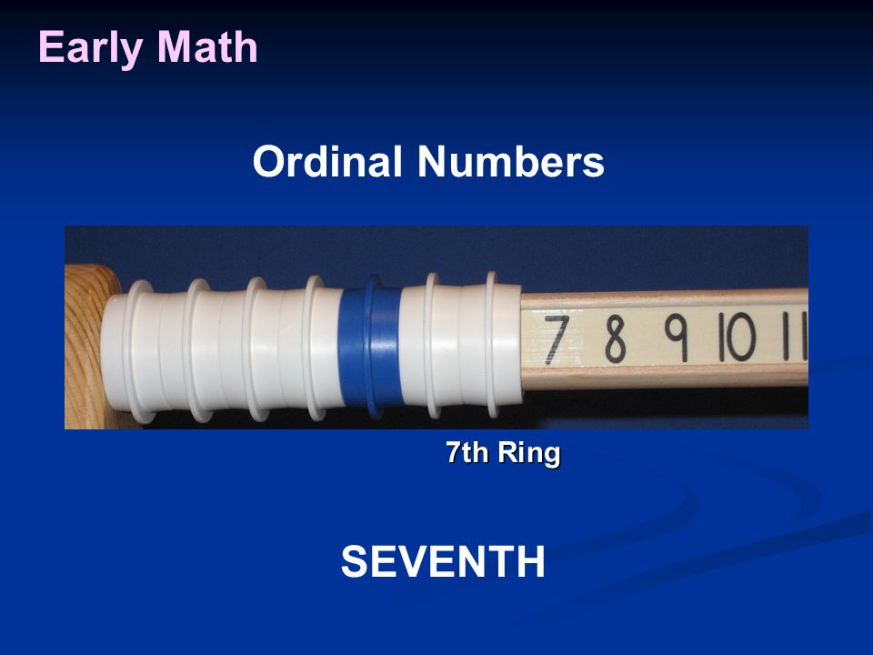 Early Math Ordinal Numbers SEVENTH 7th Ring