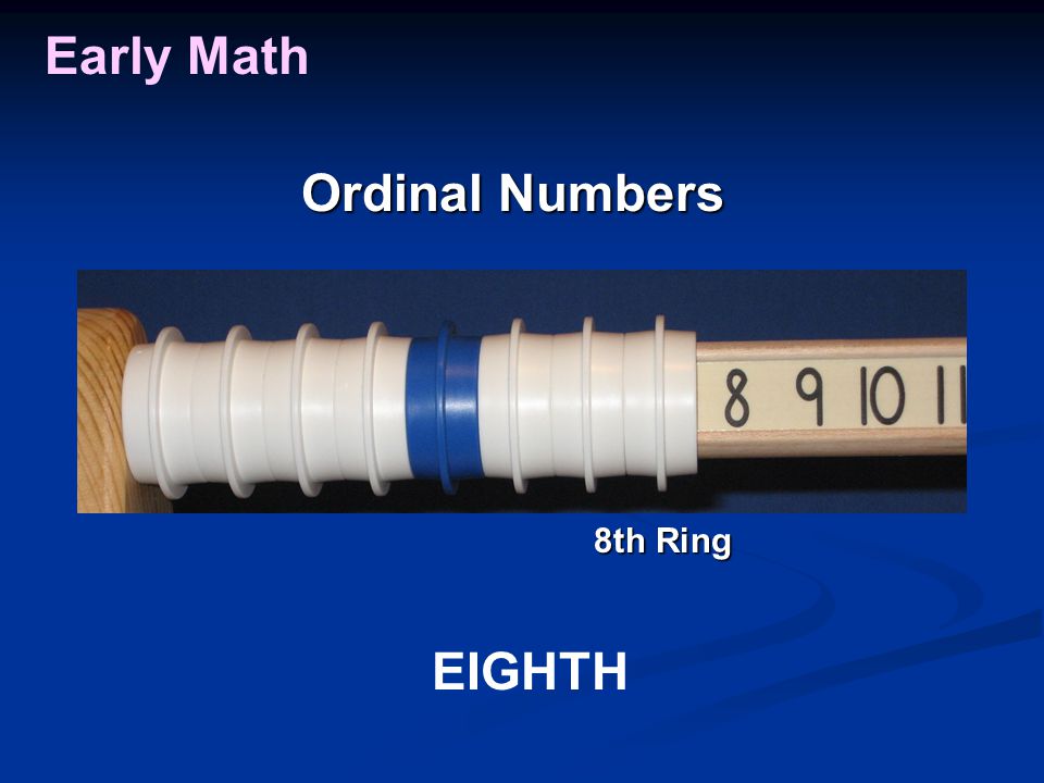 Early Math Ordinal Numbers EIGHTH 8th Ring