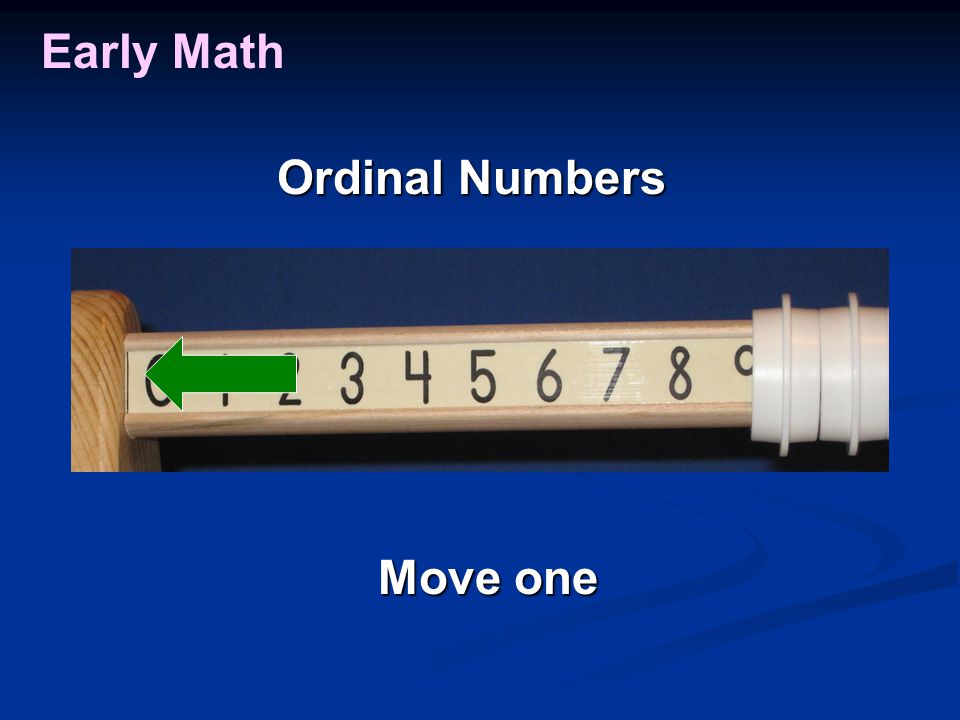 Ordinal Numbers Early Math Move one