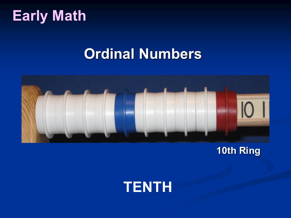 Early Math Ordinal Numbers TENTH 10th Ring
