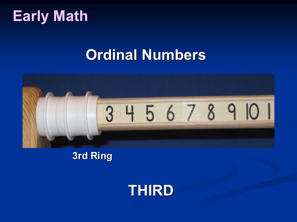 Early Math THIRD 3rd Ring Ordinal Numbers