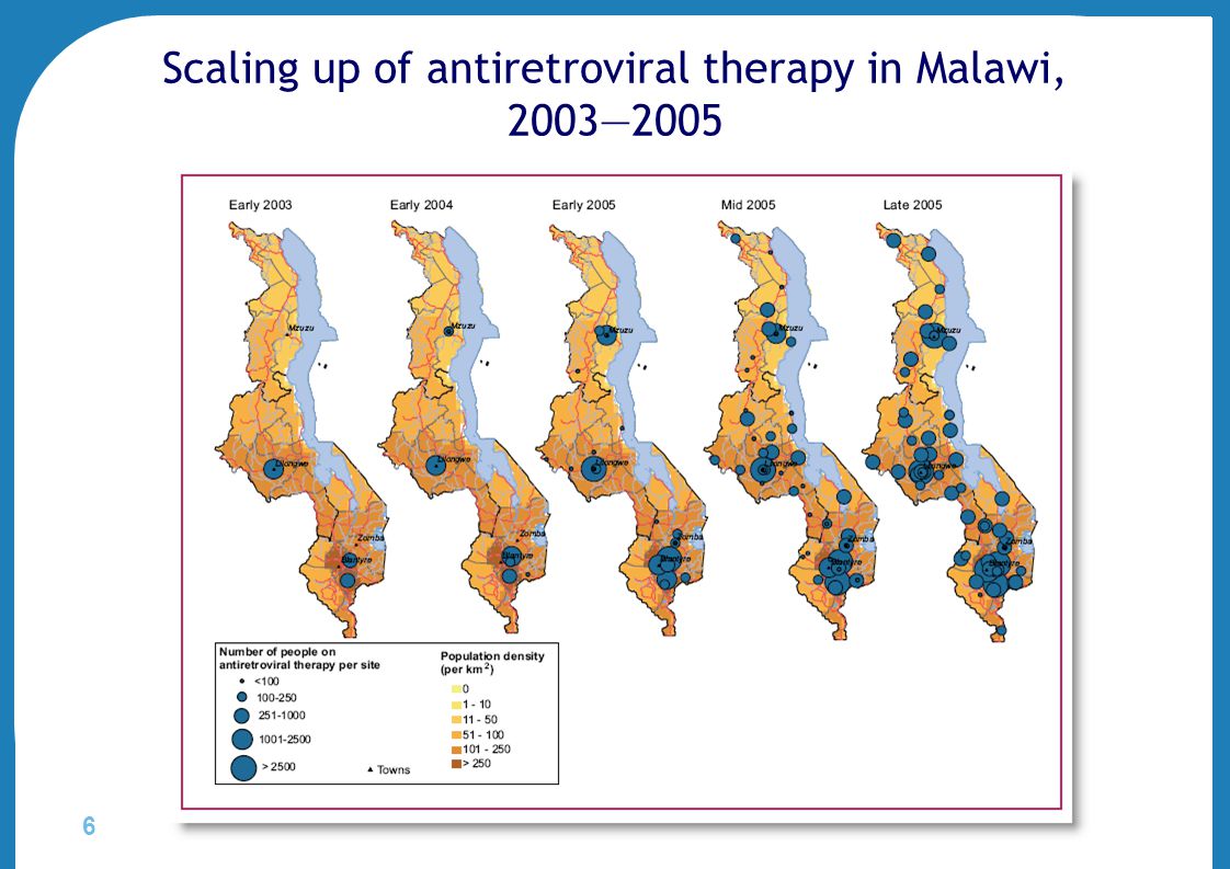 5 Percentage of people in sub-Saharan Africa on antiretroviral therapy among those in need