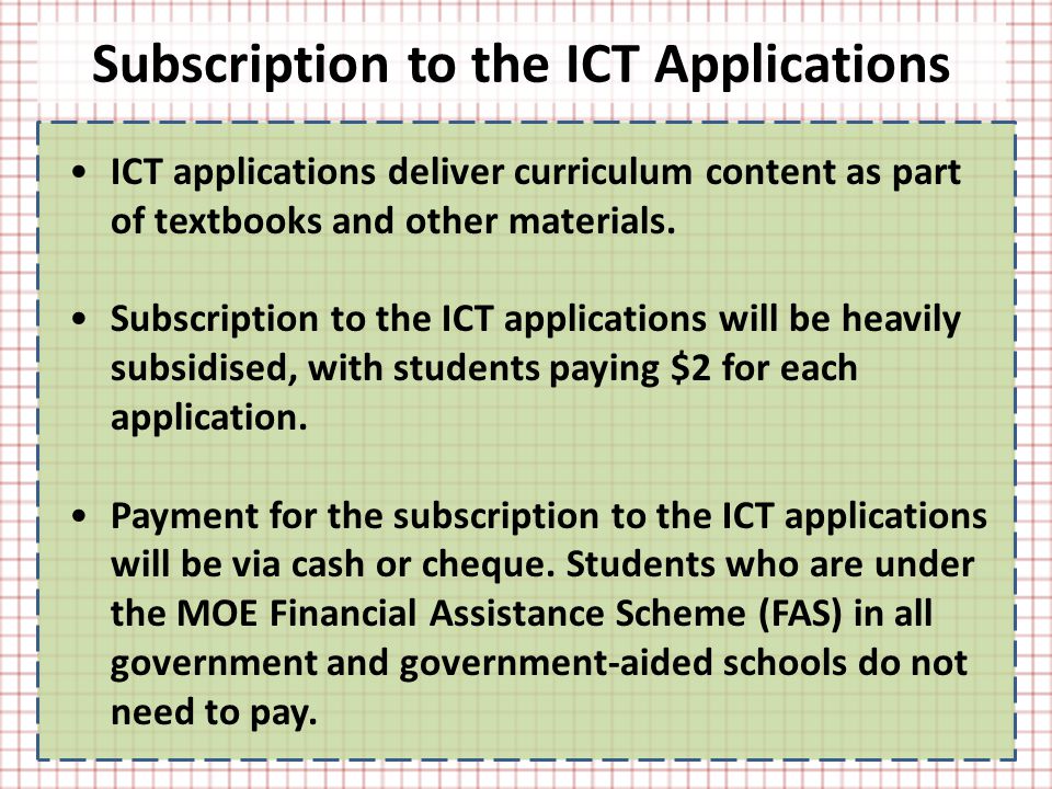 ICT applications deliver curriculum content as part of textbooks and other materials.