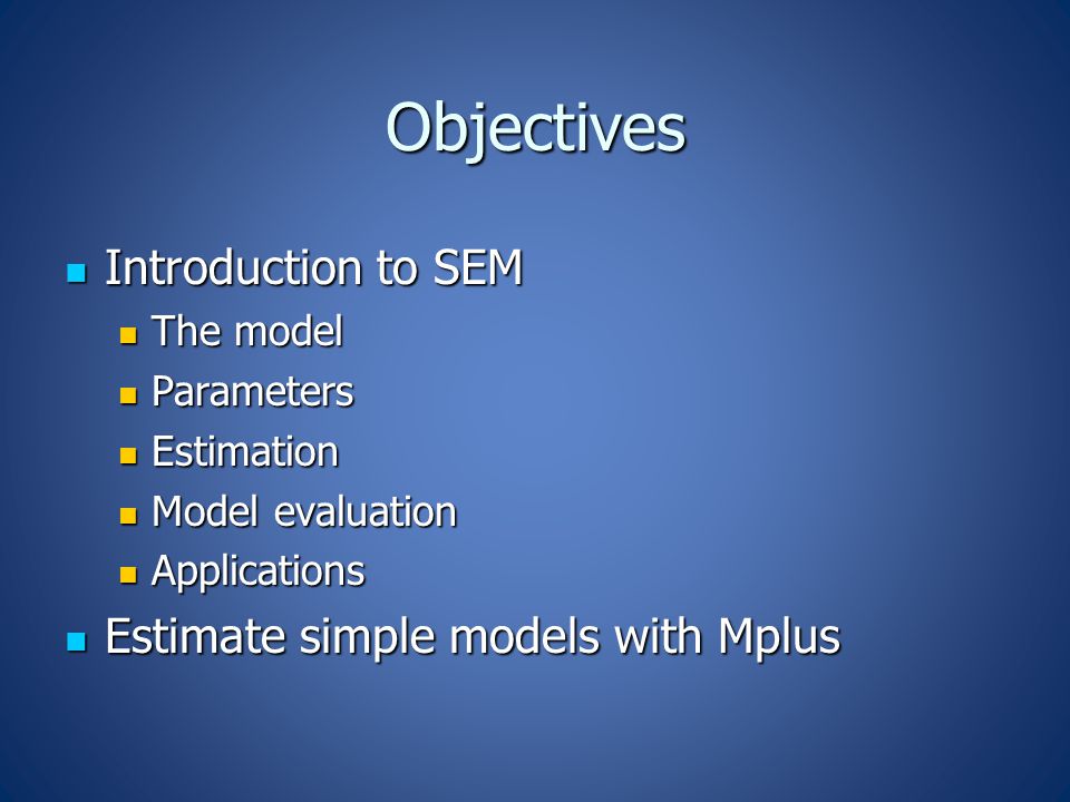 Structural Equation Modeling Using Mplus Chongming Yang Research Support  Center FHSS College. - ppt download