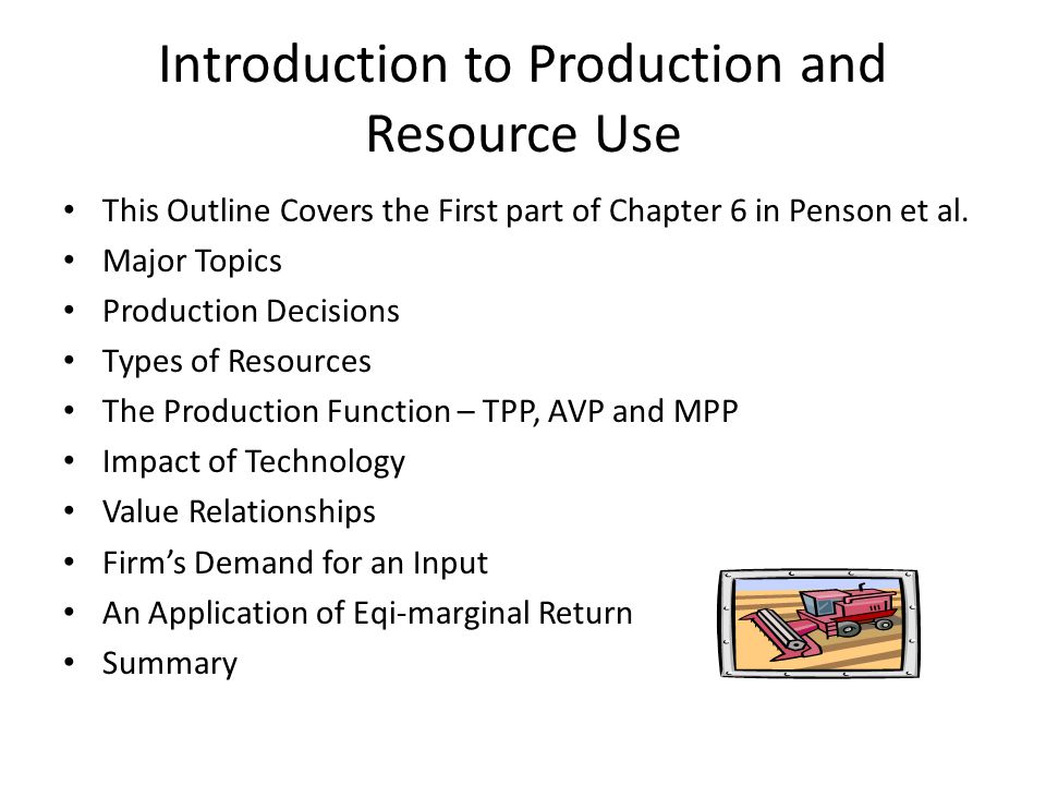 introduction of production function
