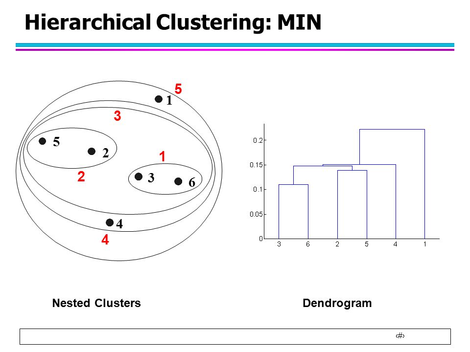 17 Hierarchical Clustering: MIN Nested ClustersDendrogram