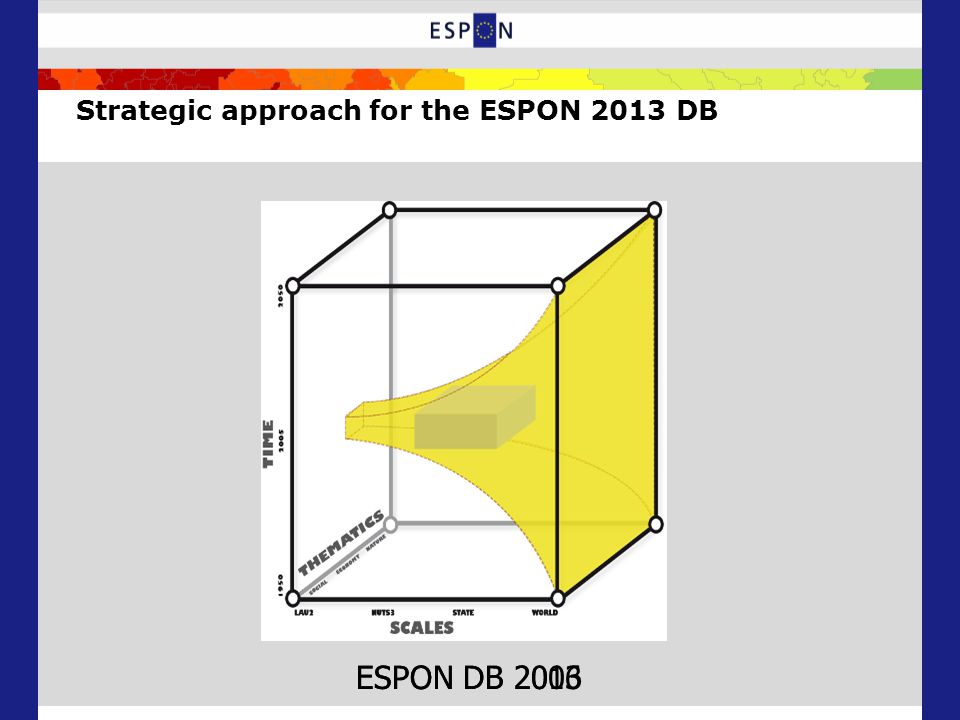 Strategic approach for the ESPON 2013 DB ESPON DB 2006ESPON DB 2013