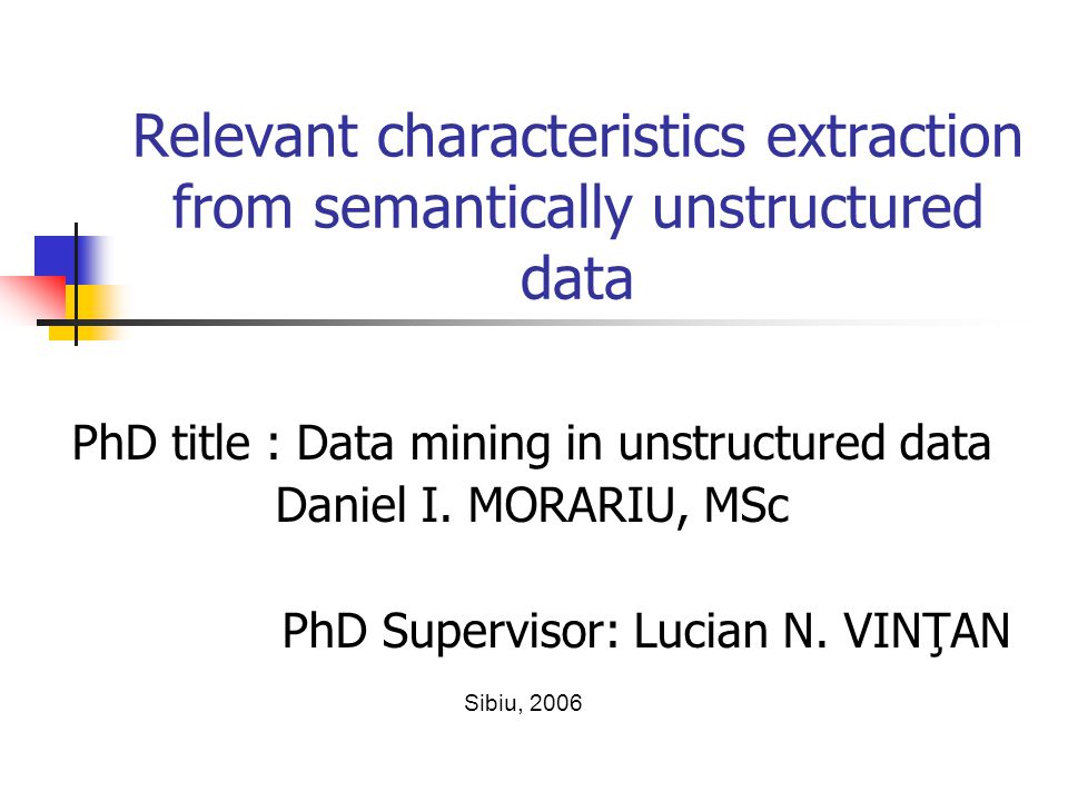 Phd in data mining