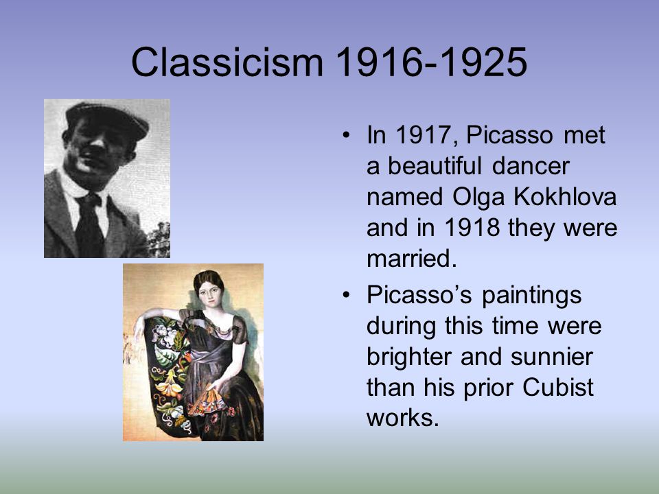 Cubism breaks up an image into shapes and planes, showing multiple sides of the same object at the same time.