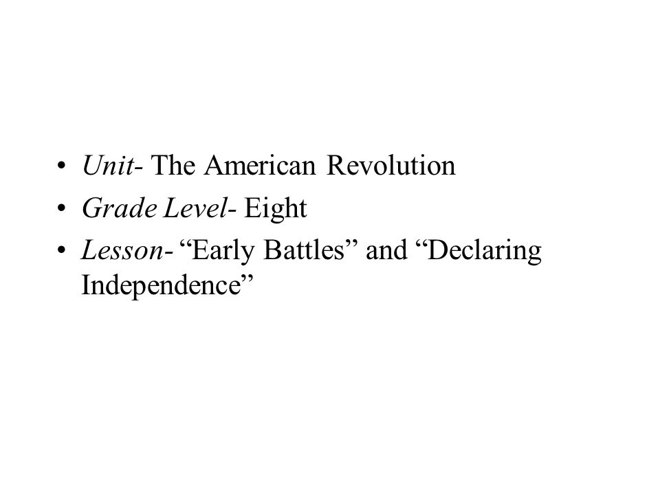 american revolution declaring independence