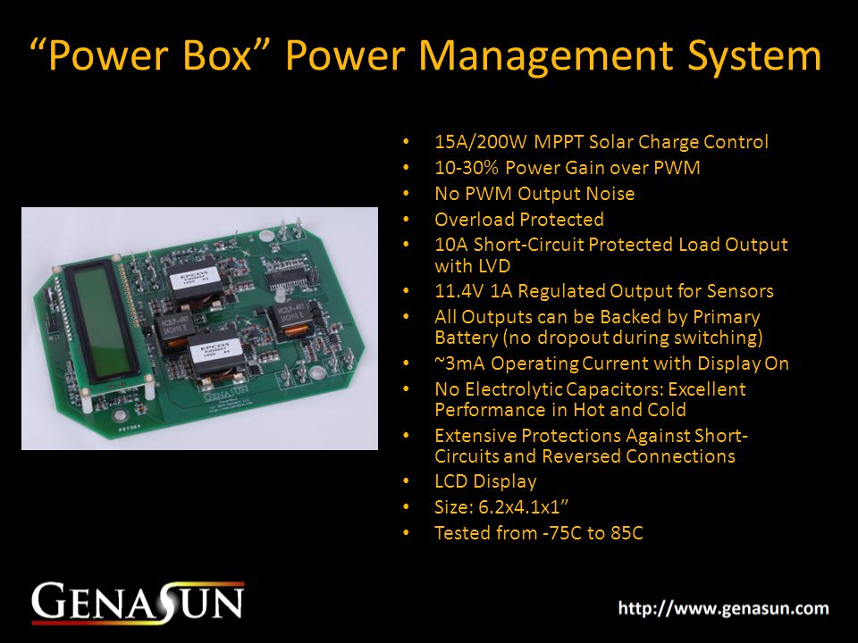 Genasun LLC MPPT Solar Charge Controllers and Lithium Batteries Alex MeVay.  - ppt download