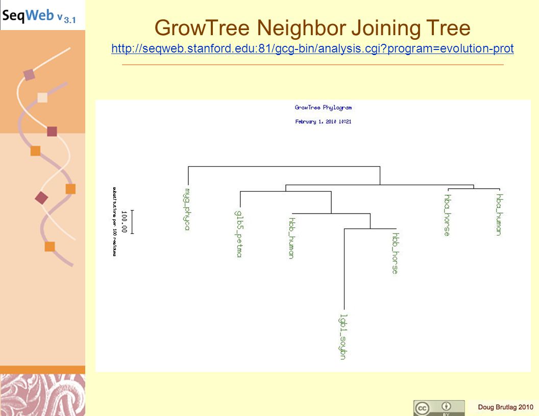 GrowTree Neighbor Joining Tree   program=evolution-prot   program=evolution-prot