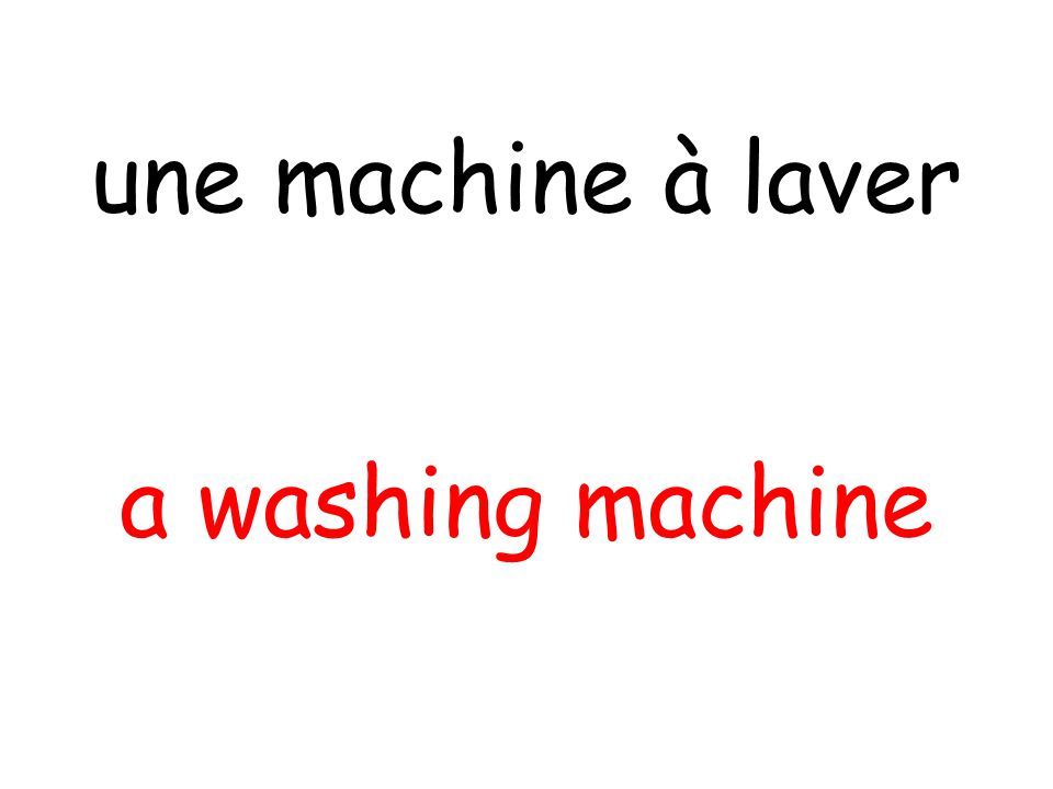 a washing machine une machine à laver