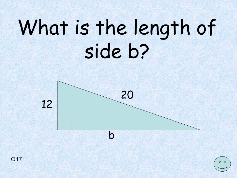 Q17 20 b 12 What is the length of side b