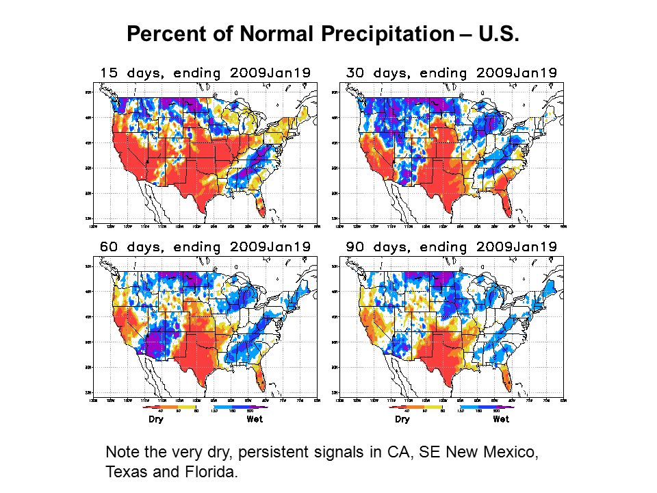 Percent of Normal Precipitation – U.S.