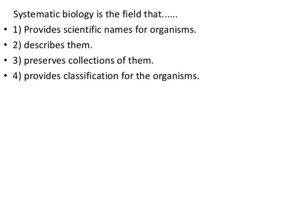 Basic Concepts Of Biosystematics And Taxonomy, Trends In Biosystematics ...