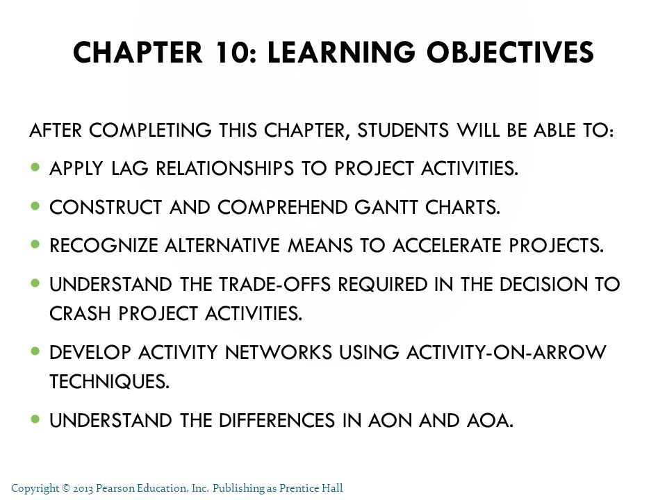 CHAPTER 10 PROJECT SCHEDULING: LAGGING, CRASHING, AND ACTIVITY NETWORKS ...