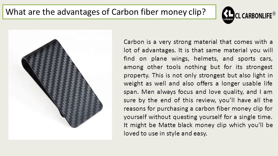 CL CARBONLIFE Men's Carbon Fiber Wallet Money Clip