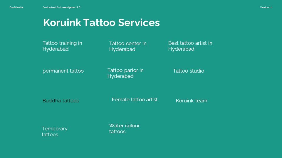 ConfidentialCustomized for Lorem Ipsum LLCVersion  Koruink Tattoo Studio  in Hyderabad - Modern Tattoo Store Best Place for Tattoo Lovers. - ppt  download