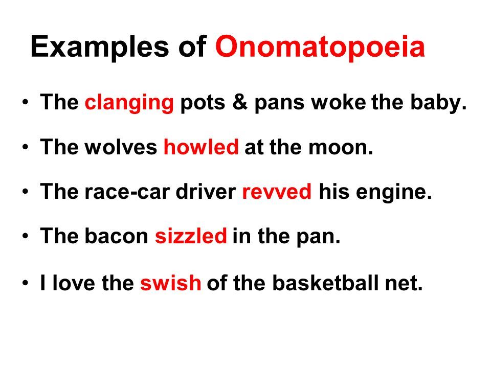 Onomatopoeia example sentences words list a z 59 off