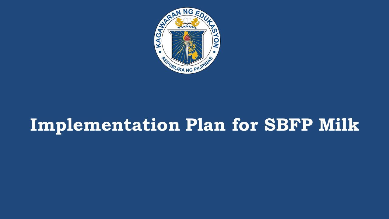 Department of education sbfp milk component department of education