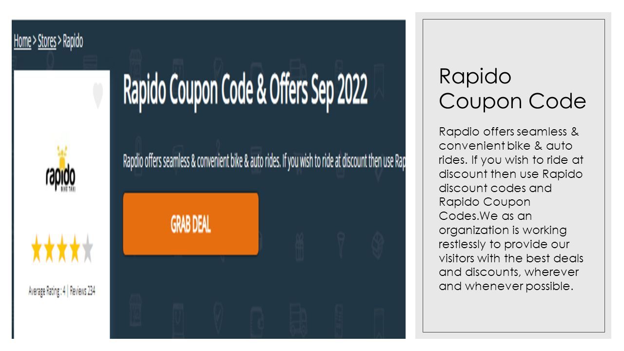 Rapido coupons for new users online