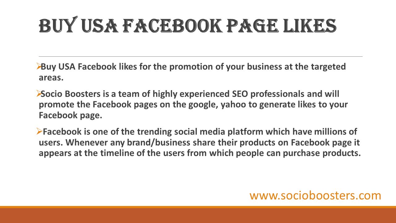 Buy USA Facebook Page Likes Buy USA Facebook likes for the promotion of ...