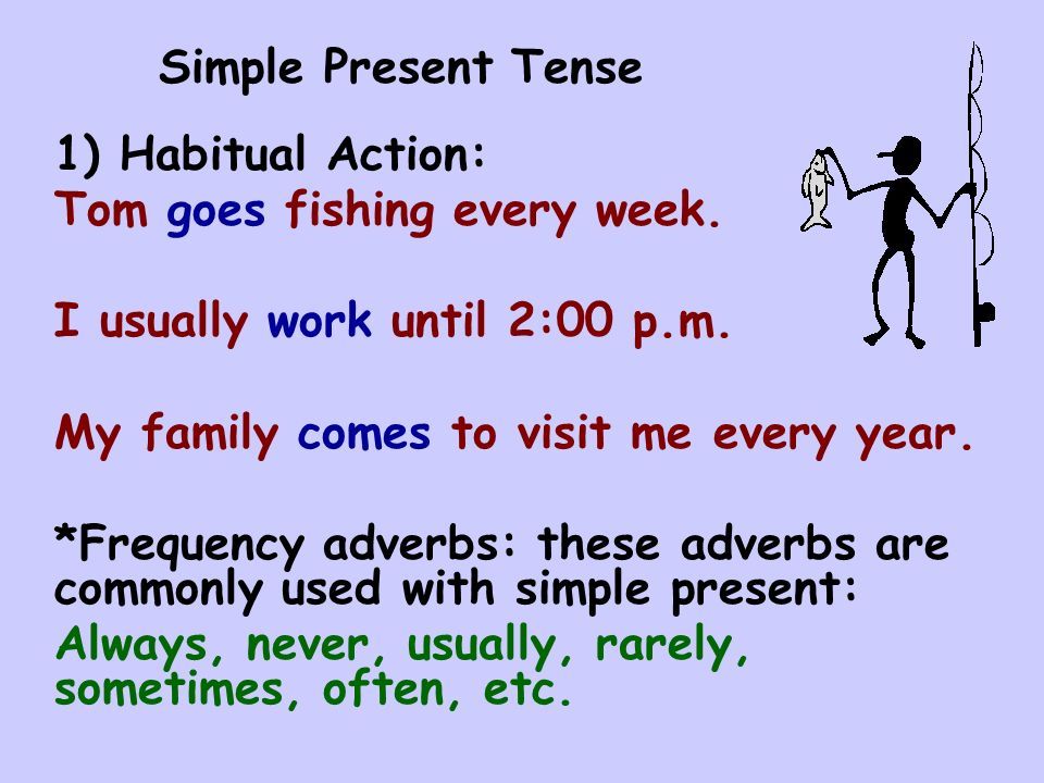 Simple Present vs. Present Continuous Use the simple present for: 1 ...