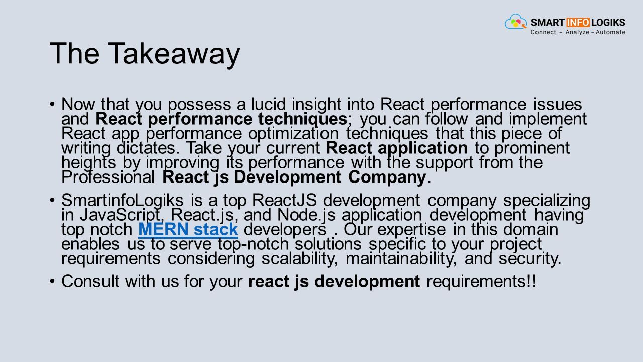 React.js - performance optimization - : IT Staff