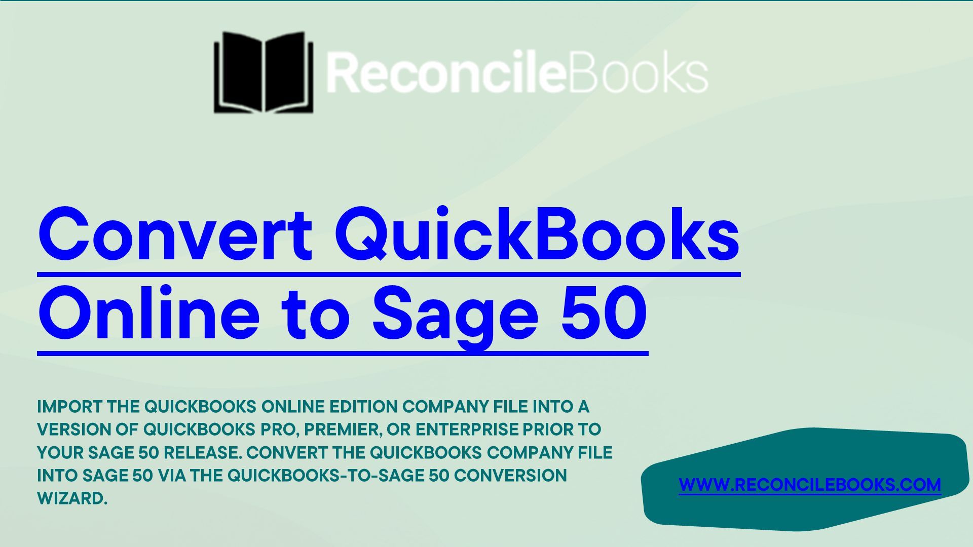 Convert quickbooks online to sage 50 import the quickbooks online