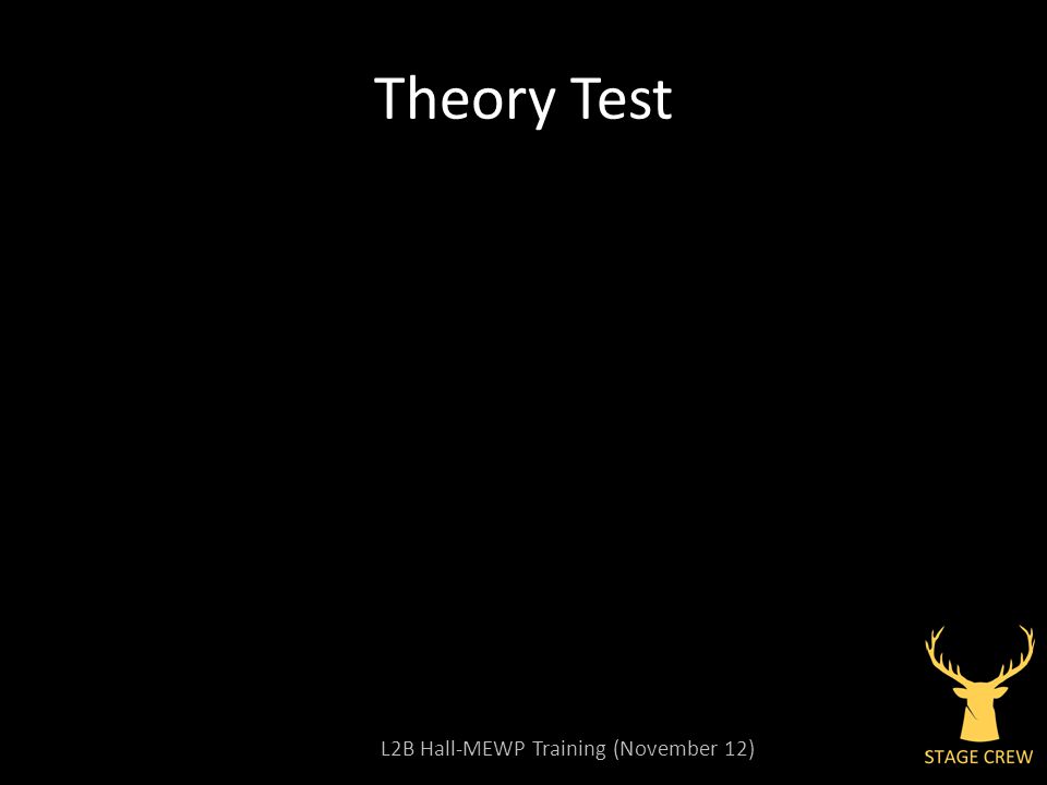 L2B Hall-MEWP Training (November 12) Theory Test