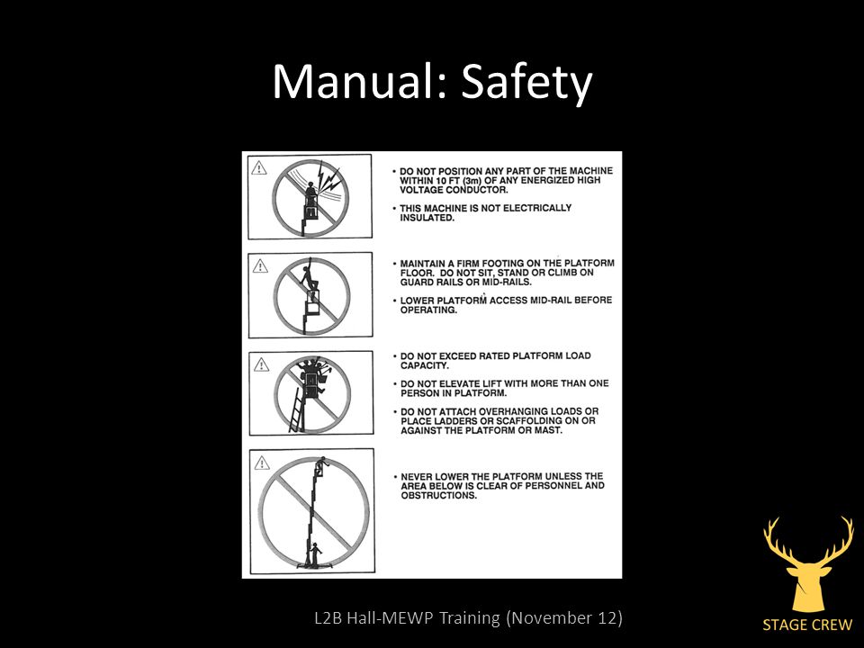 L2B Hall-MEWP Training (November 12) Manual: Safety