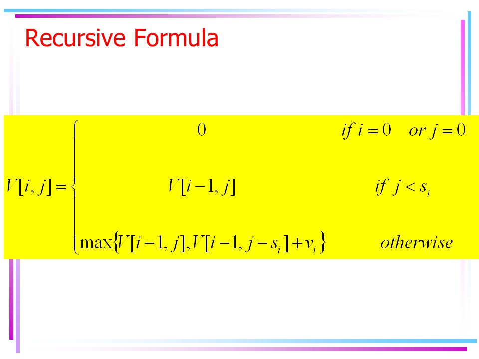 Recursive Formula