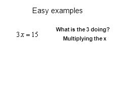 What is the 3 doing Multiplying the x Easy examples