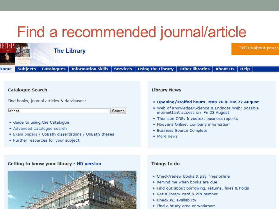 Find a recommended journal/article