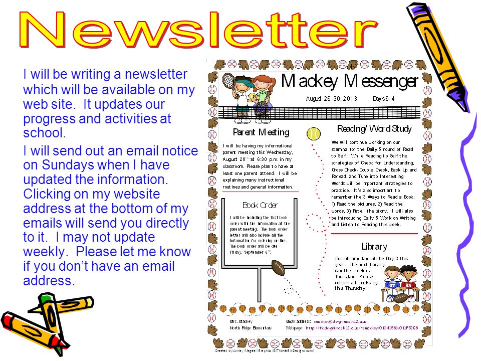 I will be writing a newsletter which will be available on my web site.